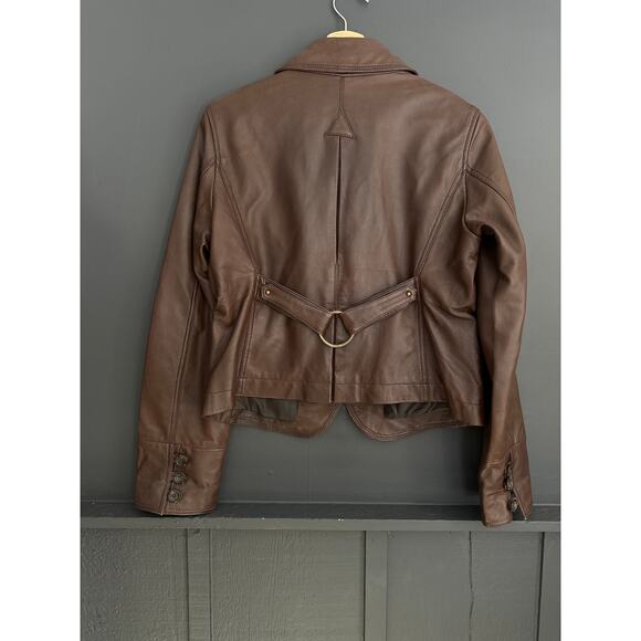 Vintage Wilsons Leather Brown Leather Jacket Academia Size Large - Picture 2 of 8